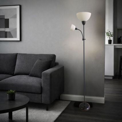 Rabalux - Lampadar 1xE27/60W/230V + 1xE14/25W, negru