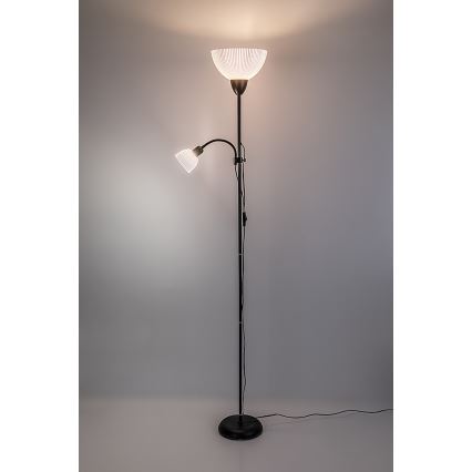 Rabalux - Lampadar 1xE27/60W/230V + 1xE14/25W, negru