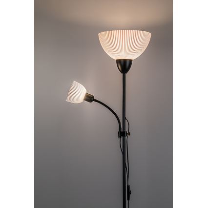 Rabalux - Lampadar 1xE27/60W/230V + 1xE14/25W, negru