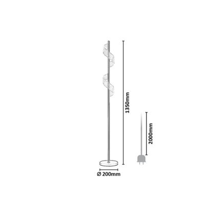 Rabalux - Lampă de podea LED tactilă, dimabilă LED/12W/230V 3000K