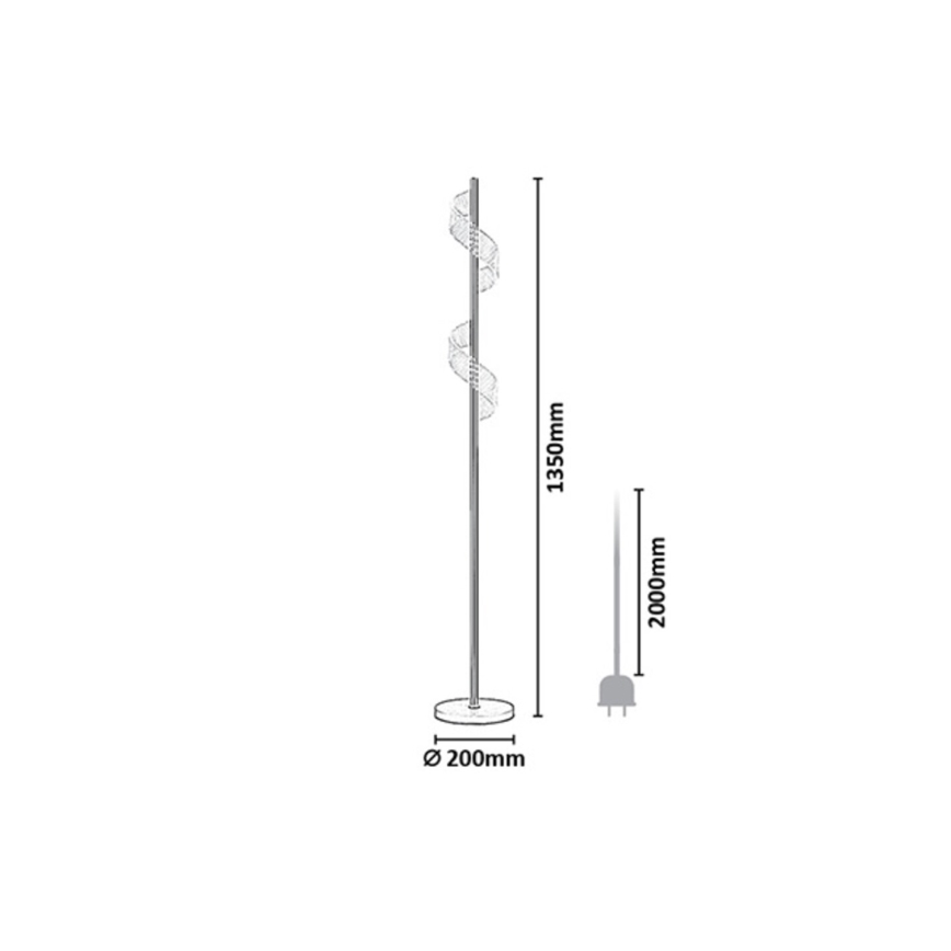 Rabalux - Lampă de podea LED tactilă, dimabilă LED/12W/230V 3000K