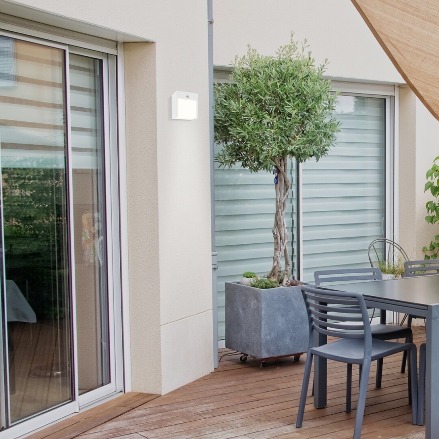 Rabalux - Aplica LED de exterior cu senzor LED/12W/230V alb IP44