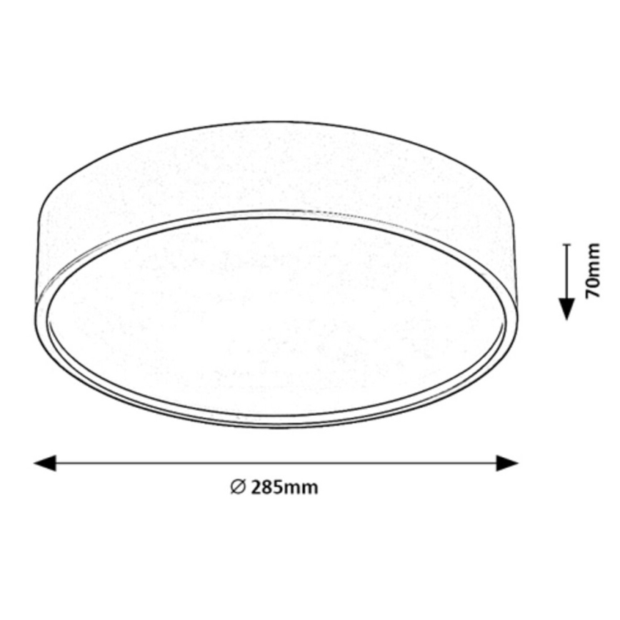 Rabalux - Plafonieră LED cu senzor LED/19W/230V IP44 4000K diametru 28,5 cm negru