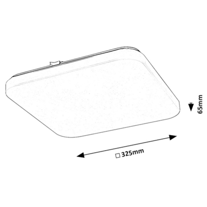 Rabalux - Plafonieră LED cu senzor, 20 W, 230 V, 4000 K, 32 x 32 cm