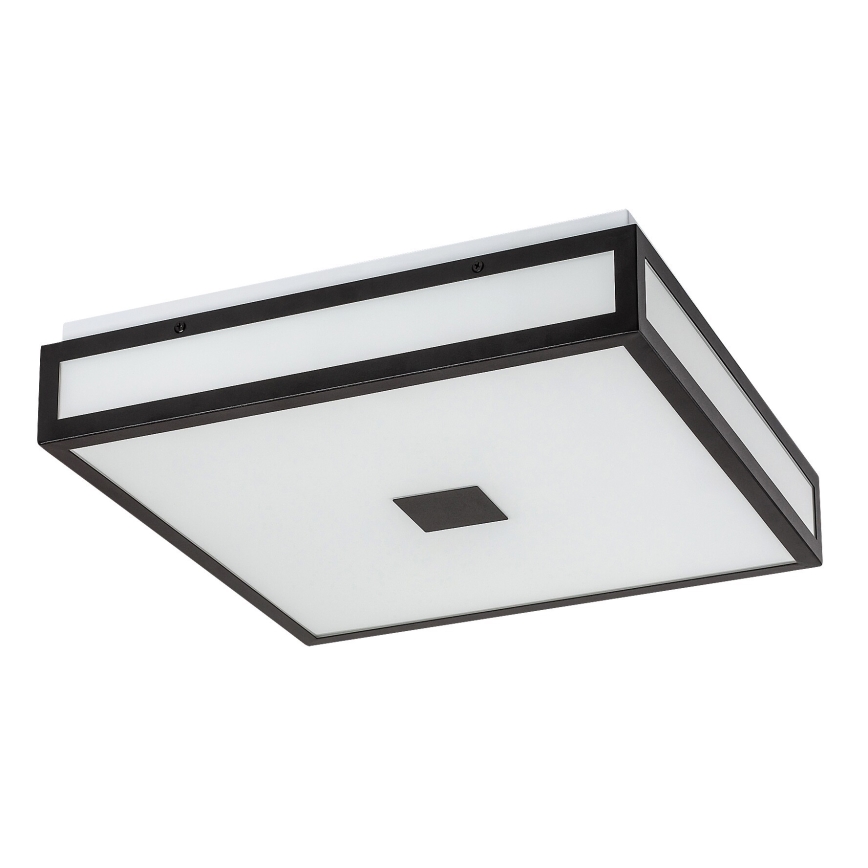 Rabalux - Plafonieră LED pentru baie, 18W/230V, IP44, neagră, 30x30 cm