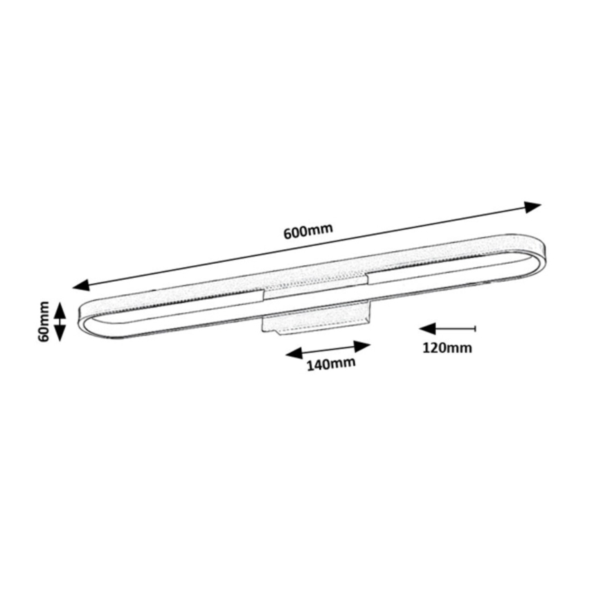 Rabalux - Aplica LED pentru oglindă de baie, 18W, 230V, IP44, 60 cm
