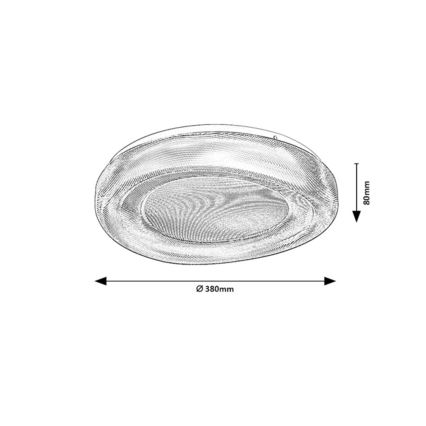 Rabalux - Plafonieră LED pentru baie, 24W/230V, IP44, 4000K, diam. 38 cm