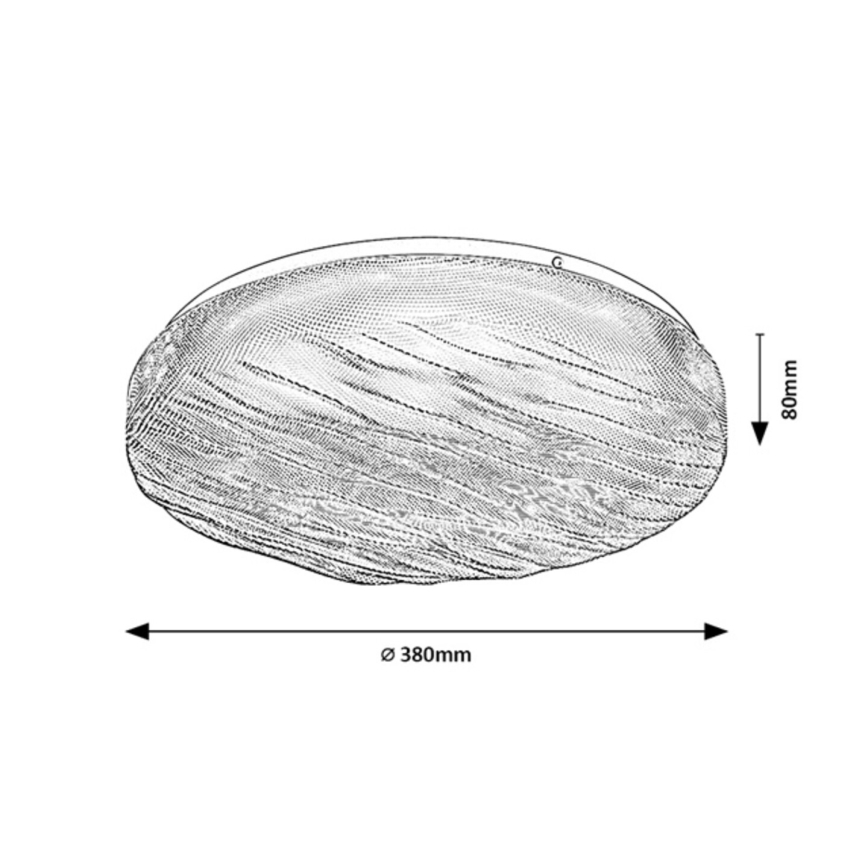 Rabalux - Plafonieră LED pentru baie, 24W, 230V, IP44, 4000K, diametru 38 cm