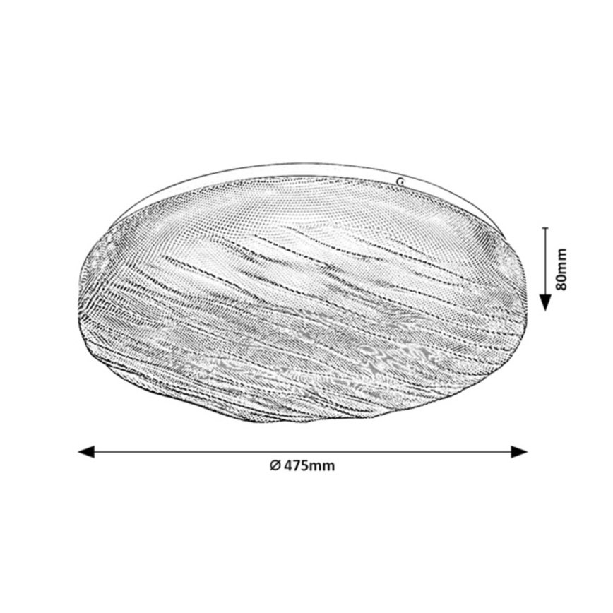 Rabalux - Plafonieră LED pentru baie, 36W/230V, IP44, 4000K, diametru 47,5 cm