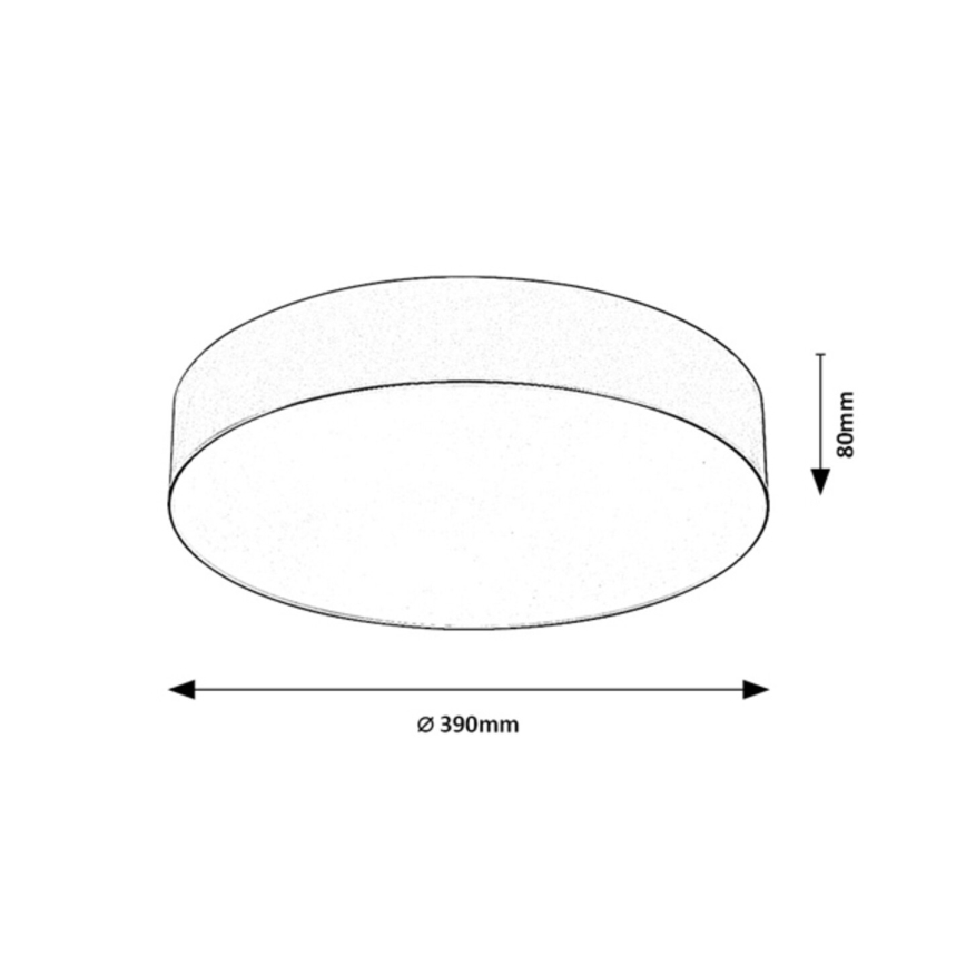 Rabalux - Plafonieră de exterior 3xE27/9W/230V diam. 39 cm IP43 negru