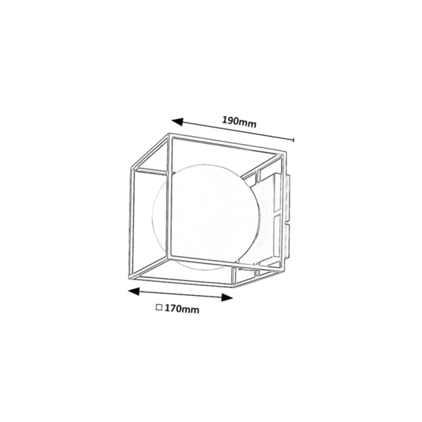 Rabalux - Aplica de exterior pentru perete 1xE14/15W/230V IP44 neagră