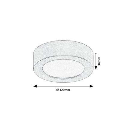 Rabalux - Plafonieră LED pentru baie, 7W/230V, Ø 12 cm, IP44, alb