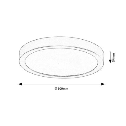 Rabalux - Plafonieră LED pentru baie LED/30W/230V diam. 30 cm IP44 albă