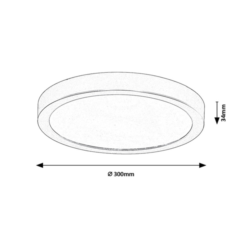 Rabalux - Plafonieră LED pentru baie LED/30W/230V diam. 30 cm IP44 albă