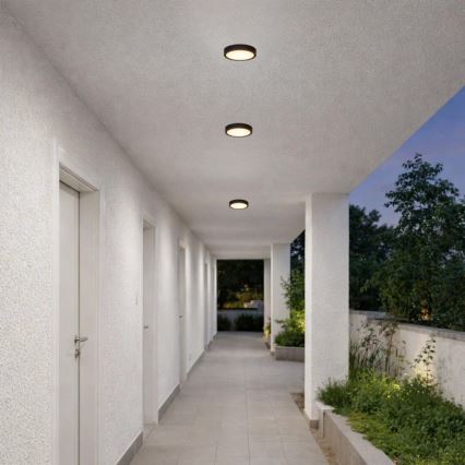 Rabalux - Plafonieră LED pentru baie, 7W, 230V, Ø 12 cm, IP44, negru