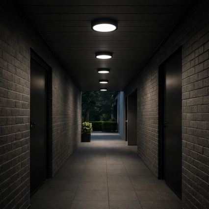 Rabalux - Plafonieră LED pentru baie, 30 W, 230 V, Ø 30 cm, IP44, negru