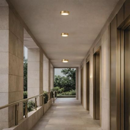 Rabalux - Plafonieră LED pentru baie, 7W/230V, Ø 12 cm, IP44, auriu