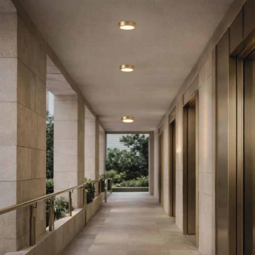 Rabalux - Plafonieră LED pentru baie, 7W/230V, Ø 12 cm, IP44, auriu