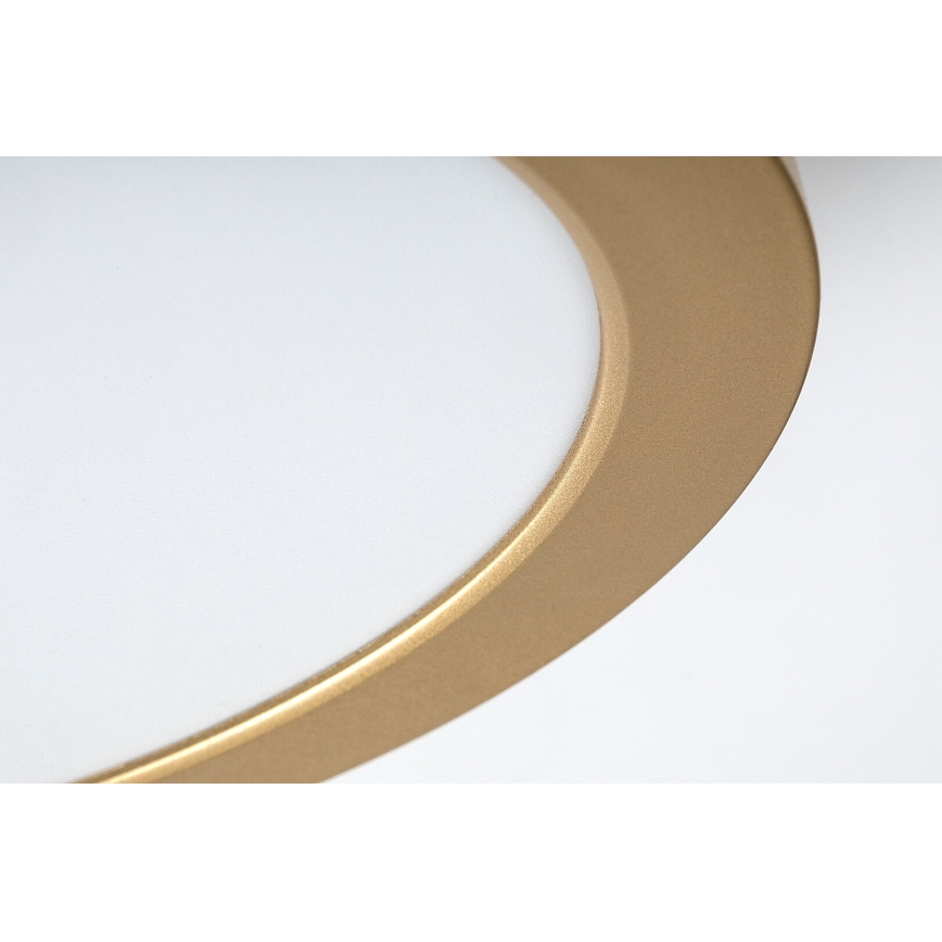 Rabalux - Plafonieră LED pentru baie, 24 W, 230 V, Ø 22 cm, IP44, auriu