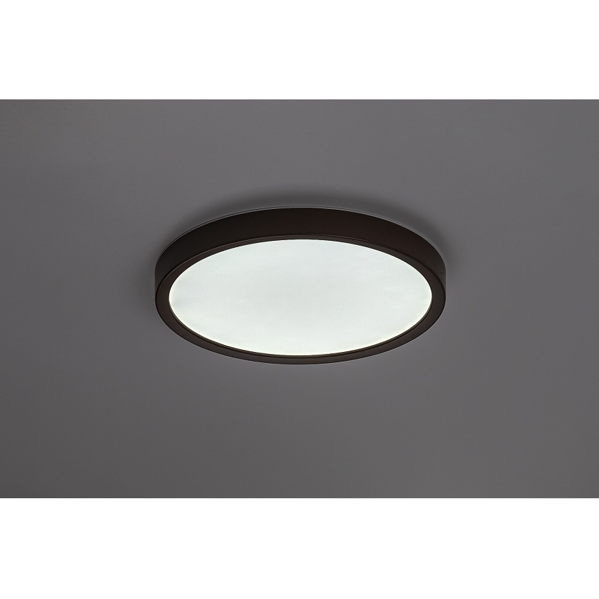 Rabalux - Plafonieră LED pentru baie LED/18W/230V 3000/4000/6000K Ø 29 cm IP44 maro