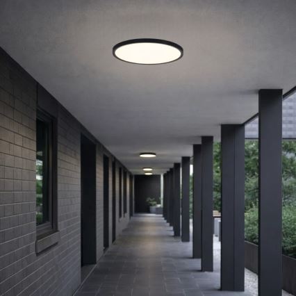 Rabalux - Plafonieră LED pentru baie, 18W/230V, 3000/4000/6000K, Ø 29 cm, IP44, neagră