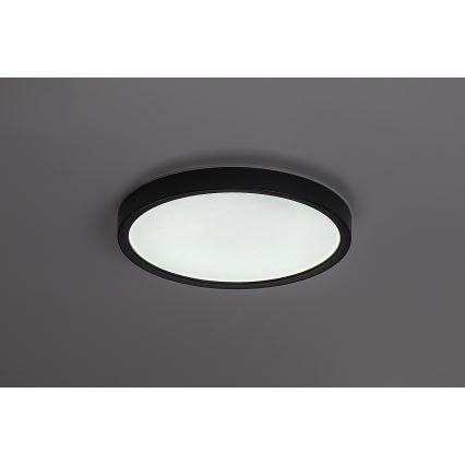 Rabalux - Plafonieră LED pentru baie, 18W/230V, 3000/4000/6000K, Ø 29 cm, IP44, neagră