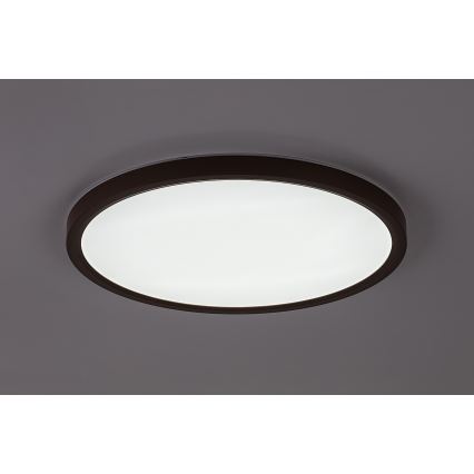 Rabalux - Plafonieră LED pentru baie, 24W, 230V, 3000/4000/6000K, Ø 40 cm, IP44, maro