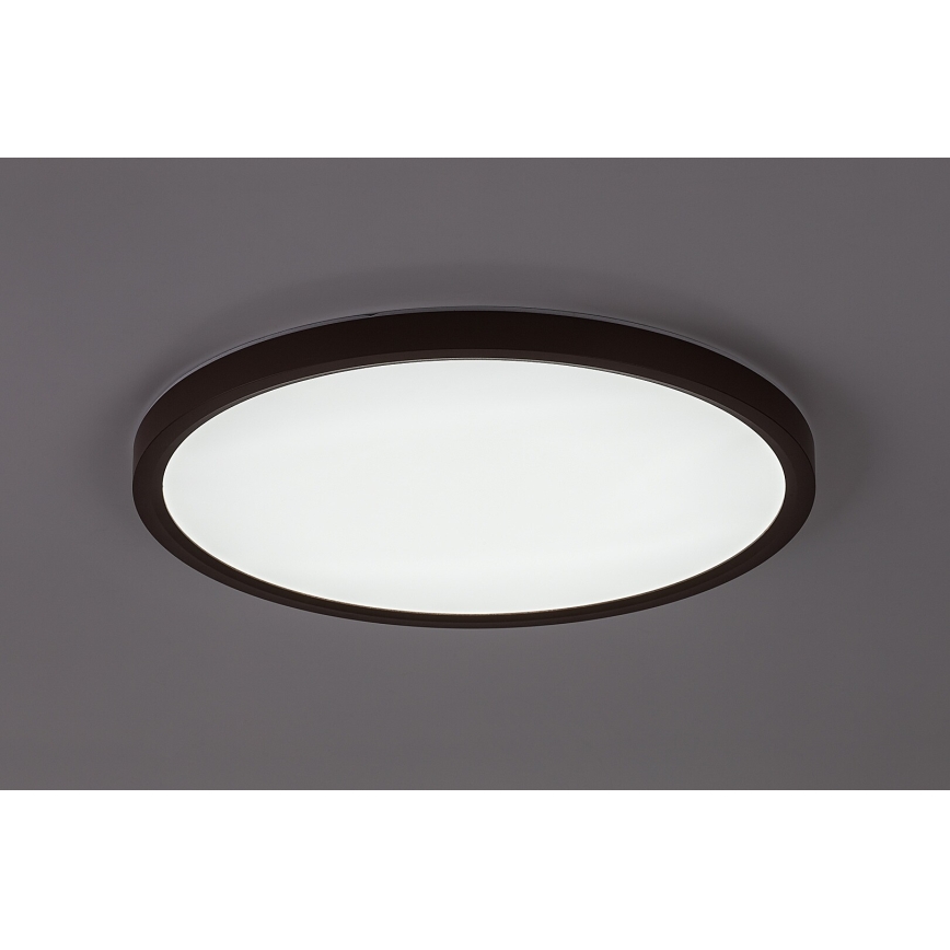 Rabalux - Plafonieră LED pentru baie, 24W, 230V, 3000/4000/6000K, Ø 40 cm, IP44, maro