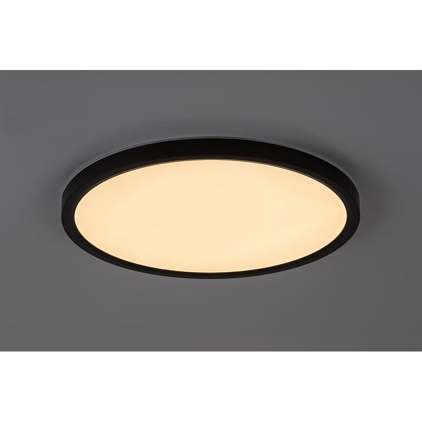 Rabalux - Plafonieră LED pentru baie, 24W/230V, 3000/4000/6000K, Ø 40 cm, IP44, negru