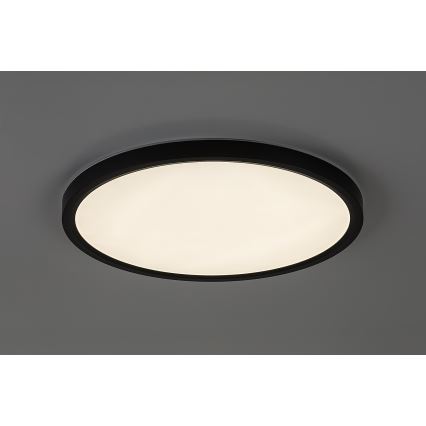 Rabalux - Plafonieră LED pentru baie, 24W/230V, 3000/4000/6000K, Ø 40 cm, IP44, negru