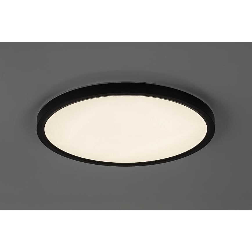 Rabalux - Plafonieră LED pentru baie, 24W/230V, 3000/4000/6000K, Ø 40 cm, IP44, negru