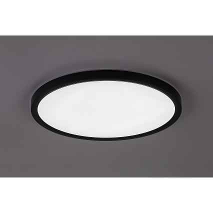Rabalux - Plafonieră LED pentru baie, 24W/230V, 3000/4000/6000K, Ø 40 cm, IP44, negru