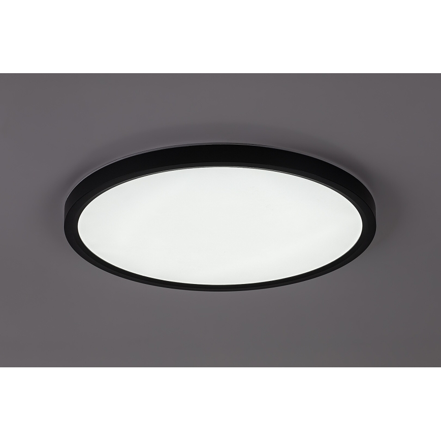 Rabalux - Plafonieră LED pentru baie, 24W/230V, 3000/4000/6000K, Ø 40 cm, IP44, negru