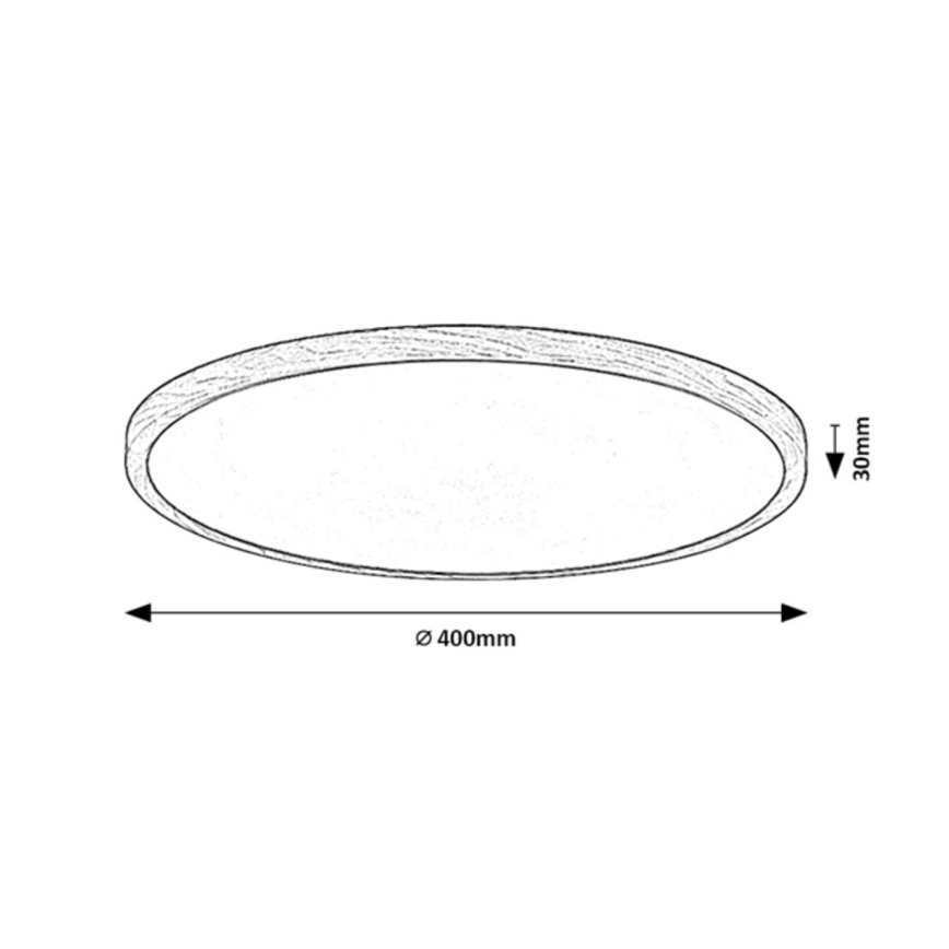 Rabalux - Plafonieră LED pentru baie LED/24W/230V 3000/4000/6000K Ø 40 cm IP44 bej
