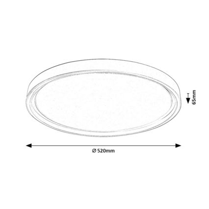 Rabalux - Plafonieră LED reglabilă LED/54W/230V IP40 3000-6500K Ø 52 cm + telecomandă