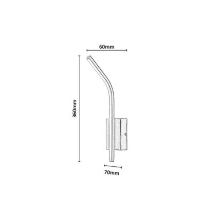 Rabalux - LED aplică de perete pentru baie LED/10W/230V 4000K IP44 neagră