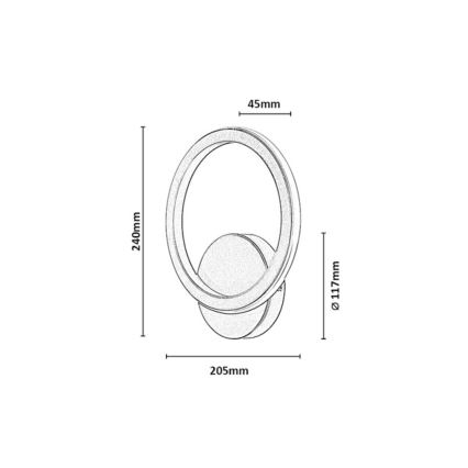 Rabalux - Aplică LED de perete pentru baie LED/8W/230V IP44 aurie