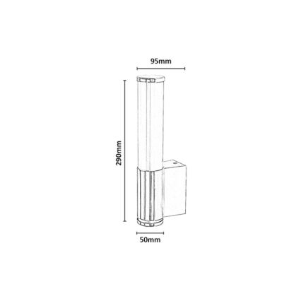 Rabalux - LED Aplică de perete pentru baie LED/6W/230V IP44 neagră
