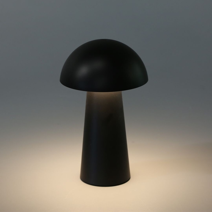 Rabalux - Lampă LED de exterior reîncărcabilă, cu control tactil și reglare a intensității, LED/1,5W/5V IP44 1200 mAh USB neagră