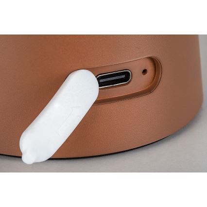 Rabalux - Lampă LED de exterior reîncărcabilă, tactilă și reglabilă, 1,5 W / 5 V, IP44, 1200 mAh, USB, maro