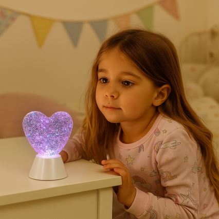 Rabalux - Lampă decorativă LED RGB LED/0,8W/3xAA în formă de inimă