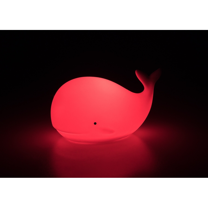 Rabalux - Lampă de veghe LED RGB cu senzor tactil, 0,05W, 1xCR2032, balenă