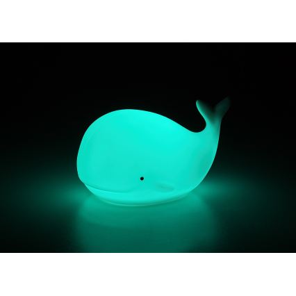 Rabalux - Lampă de veghe LED RGB cu senzor tactil, 0,05W, 1xCR2032, balenă