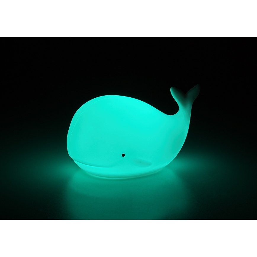 Rabalux - Lampă de veghe LED RGB cu senzor tactil, 0,05W, 1xCR2032, balenă