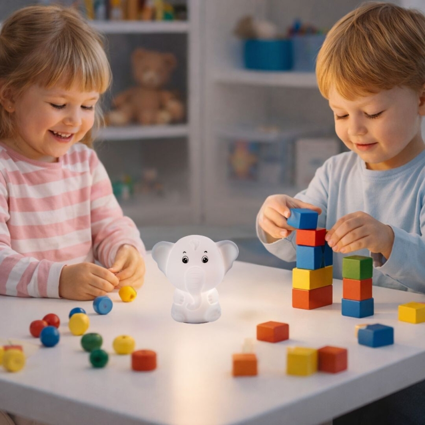 Rabalux - Lampă de veghe tactilă LED RGB LED/0,05W/1xCR2032 Elefant