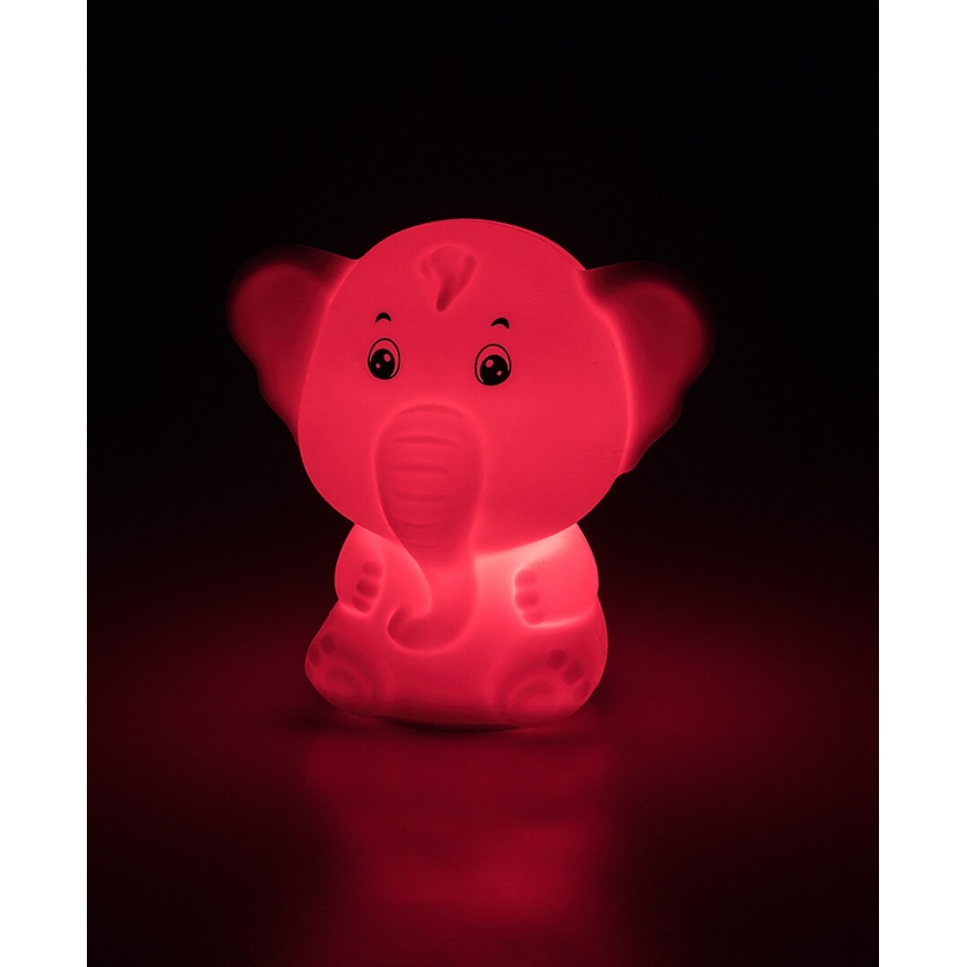 Rabalux - Lampă de veghe tactilă LED RGB LED/0,05W/1xCR2032 Elefant