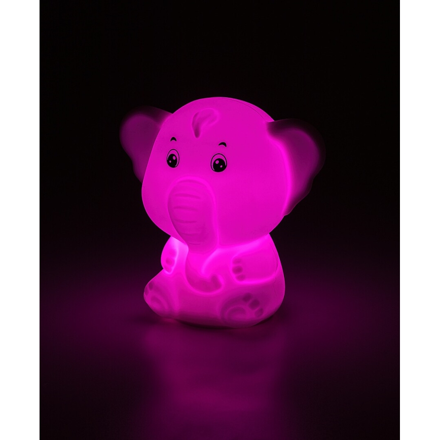 Rabalux - Lampă de veghe tactilă LED RGB LED/0,05W/1xCR2032 Elefant