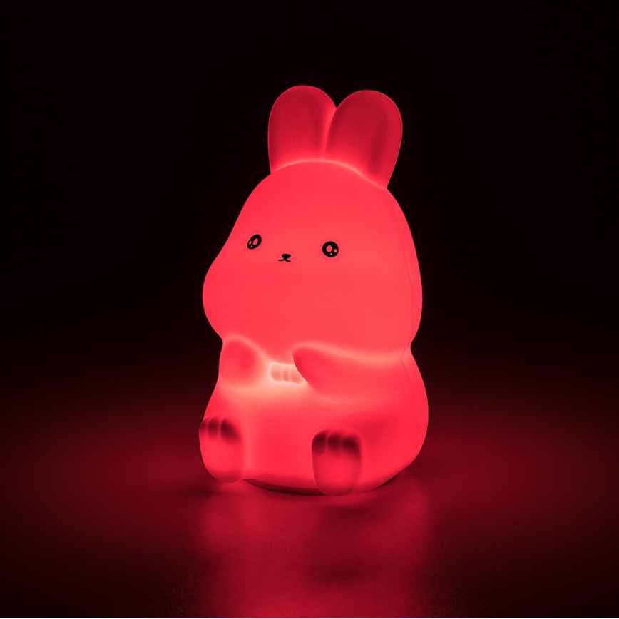 Rabalux - Lampă de veghe tactilă LED RGB, 0,05W, 1xCR2032, iepure