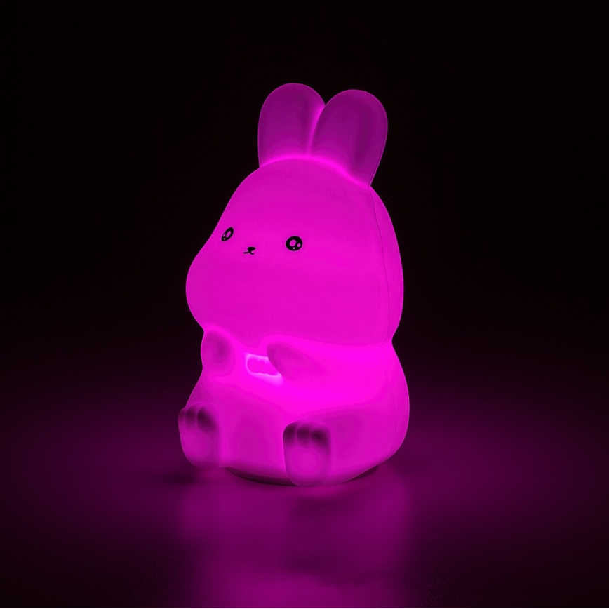 Rabalux - Lampă de veghe tactilă LED RGB, 0,05W, 1xCR2032, iepure