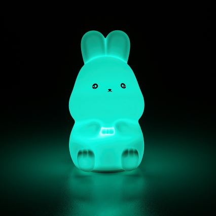 Rabalux - Lampă de veghe tactilă LED RGB, 0,05W, 1xCR2032, iepure